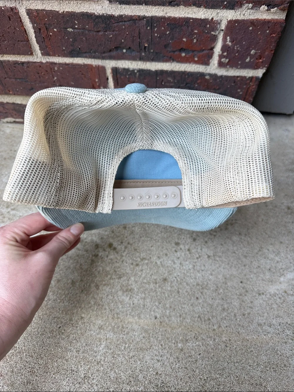 To The Ends Of The Earth Blue Corduroy Trucker Hat